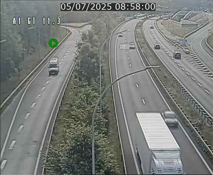 Traffic live webcam Luxembourg Senningerberg - A1 direction Allemagne - BK 11.3