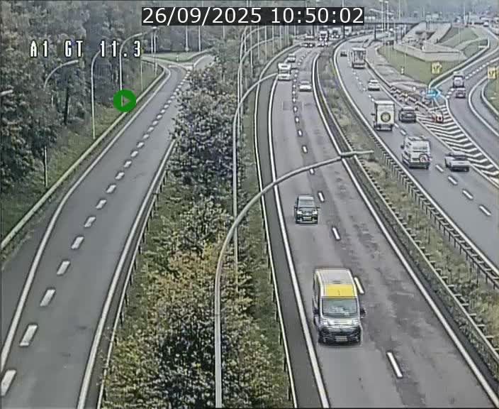 Traffic live webcam Luxembourg Senningerberg - A1 direction Allemagne - BK 11.3