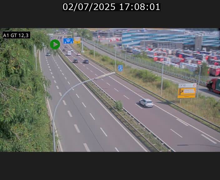 Traffic live webcam Luxembourg Senningerberg - A1 direction Allemagne - BK 12.3