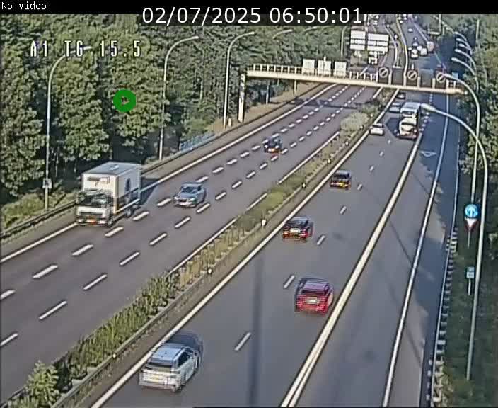 Traffic live webcam Luxembourg Munsbach - A1 direction Luxembourg - BK 15.5