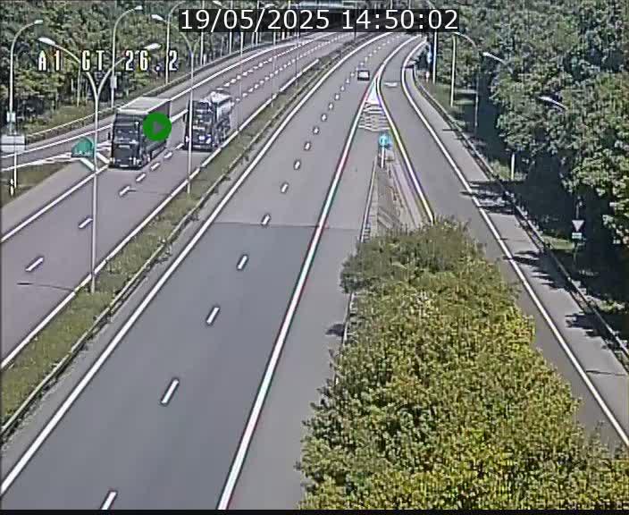 Traffic live webcam Luxembourg Grevenmacher - A1 direction Allemagne - BK 26.2