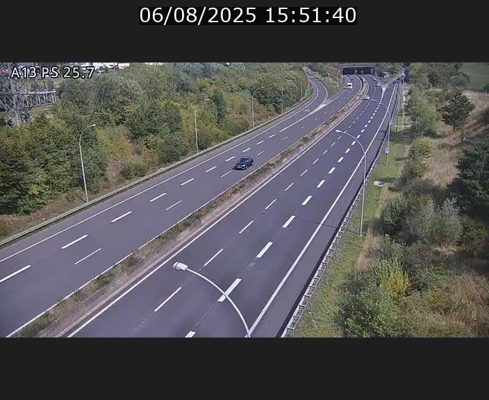 Traffic live webcam Luxembourg Frisange - A13 direction Allemagne - BK 26
