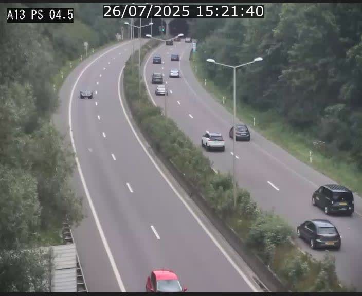 Traffic live webcam Luxembourg Differdange - A13 direction Esch-sur-Alzette - BK 4.5