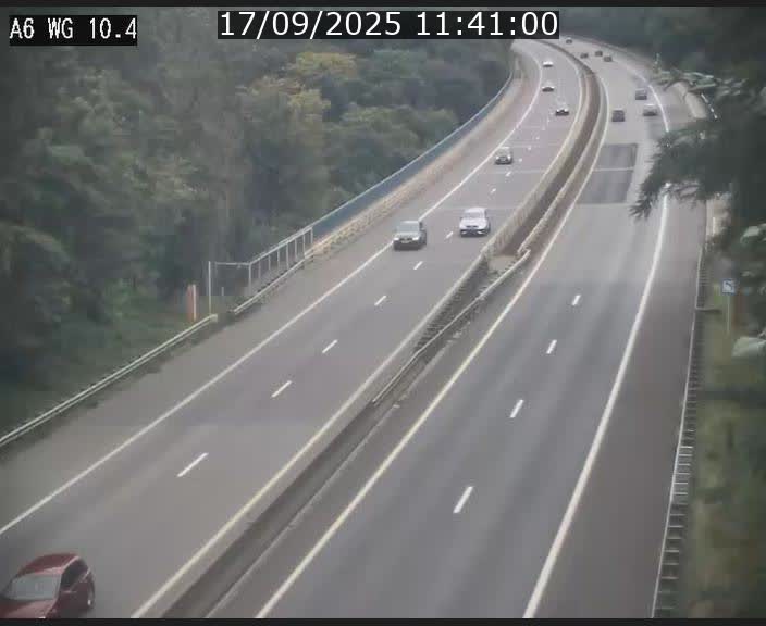 Traffic live webcam Luxembourg Mamer - A6 - BK 10.4 - direction Luxembourg/France/Allemagne