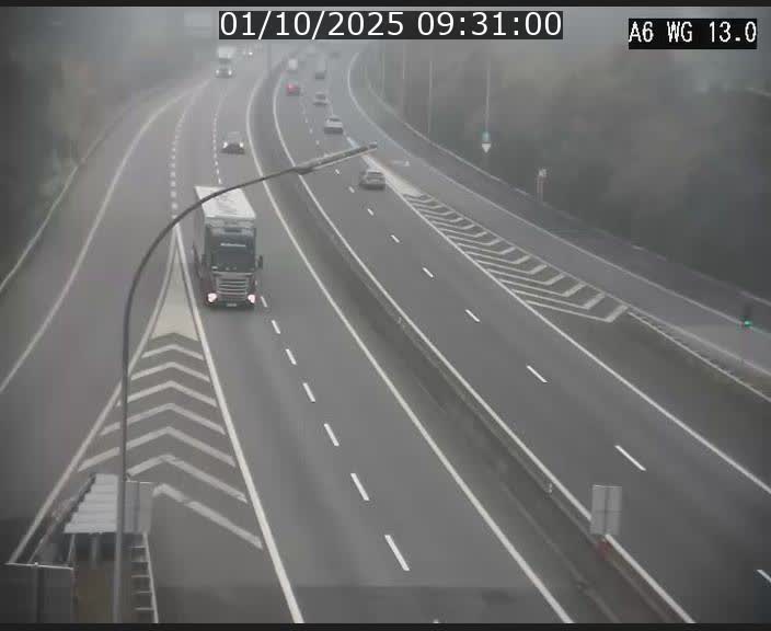Traffic live webcam Luxembourg Mamer - A6 - BK 13 - direction Luxembourg/France/Allemagne