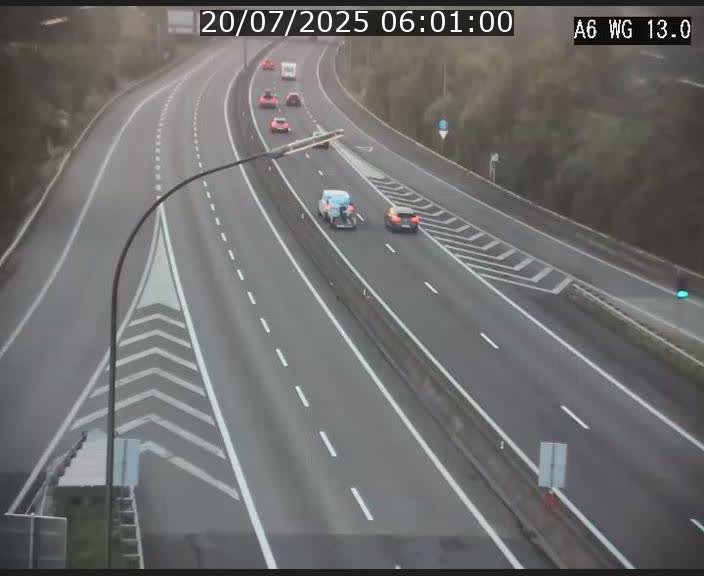 Traffic live webcam Luxembourg Mamer - A6 - BK 13 - direction Luxembourg/France/Allemagne