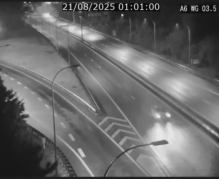 Traffic live webcam Luxembourg - Croix de Cessange - A6 - BK 3.5 - direction France/Allemagne