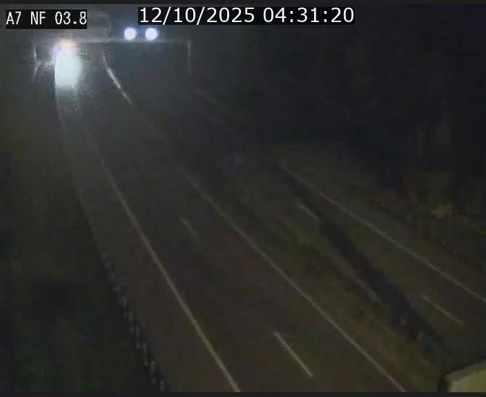 Webcam autoroute A7 au Luxembourg à la sortie du Tunnel Stafelter vers le Nord