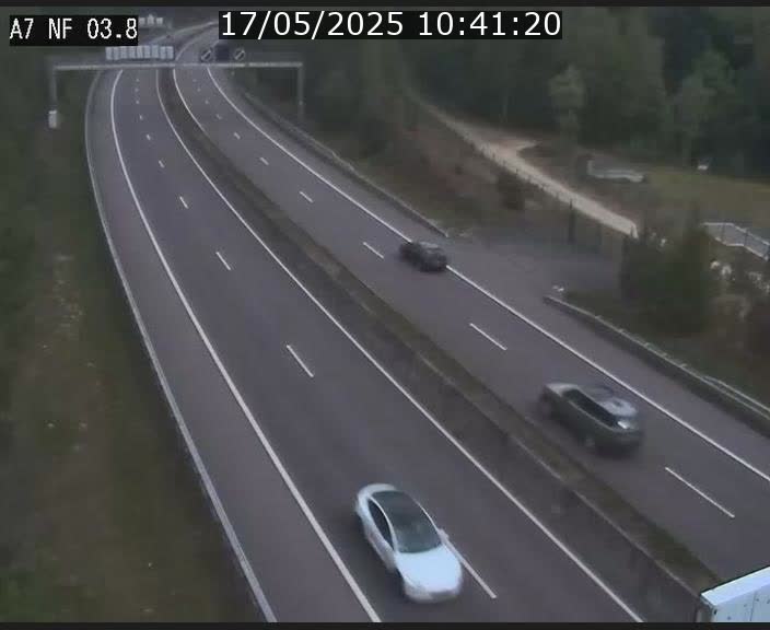 Webcam autoroute A7 au Luxembourg à la sortie du Tunnel Stafelter vers le Nord