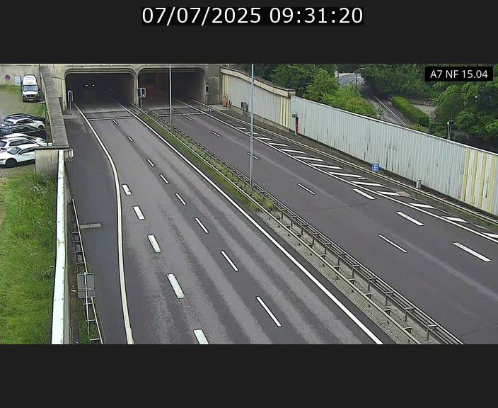 Caméra trafic Luxembourg - A7, Tunnel Mersch, entrée sud, direction Ettelbruck
