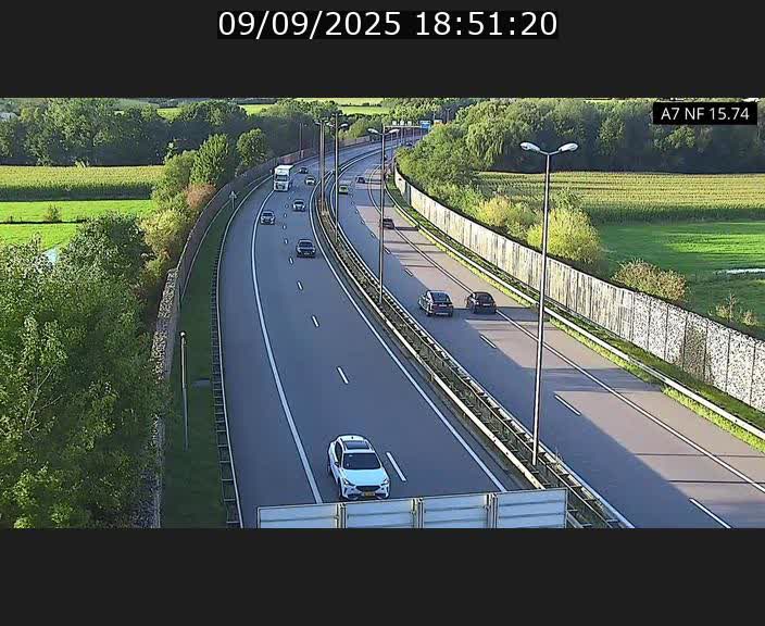 Caméra trafic Luxembourg - A7, Tunnel Mersch, entrée nord, direction Lorentzweiler