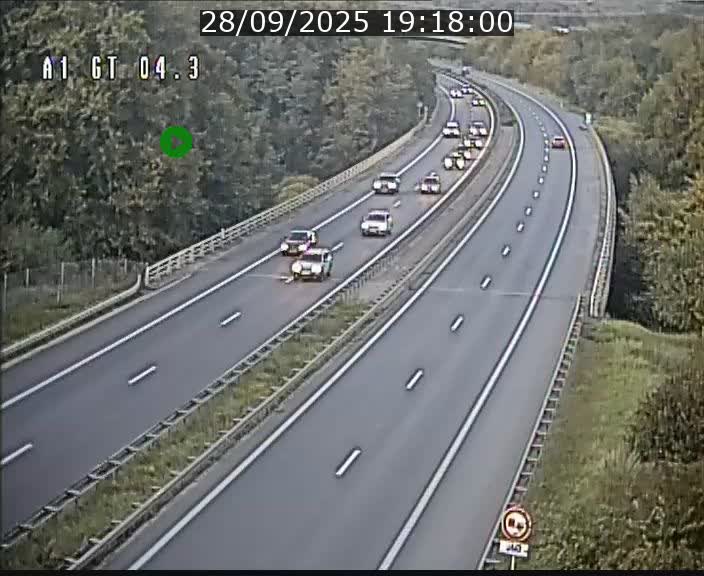 Traffic live webcam Luxembourg Itzig - A1 direction Sandweiler - BK 4.3