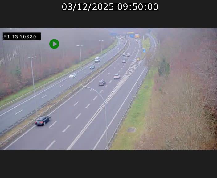 Traffic live webcam Luxembourg Senningerberg - A1 direction Luxembourg Kirchberg - BK 10.3