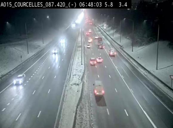 Webcam autoroute Belgique - Viesville - E42 direction Mons - BK 84.35