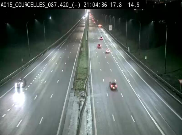 Webcam autoroute Belgique - Viesville - E42 direction Mons - BK 84.35