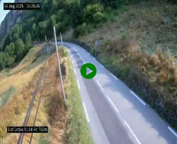 Webcam dans les Pyrénées Atlantique au niveau du col d'Urdos et du fort du Pourtalet sur la N134, en direction du Col et du tunnel du Somport, à 765 mètres d'altitude