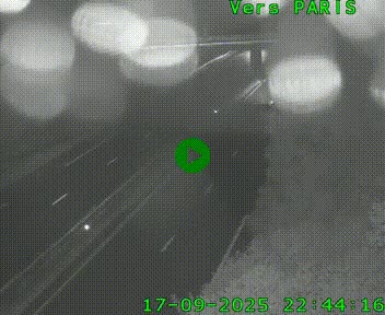Caméra routière sur l'autoroute A20 au nord de Limoges, à la jonction avec la N520. Vue orientée vers Paris