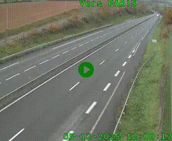 Caméra routière sur l'autoroute A20 à Saint-Hilaire-Bonneval, au sud de Limoges. Vue orientée vers Paris