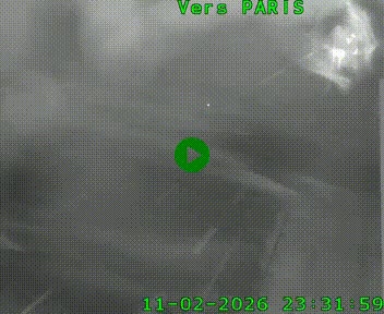 Caméra routière sur l'autoroute A20 à Saint-Hilaire-Bonneval, au sud de Limoges. Vue orientée vers Paris