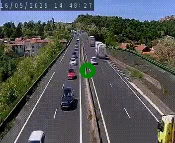 Caméra autoroute A75 à hauteur de Coudes, en direction de Clermont-Ferrand
