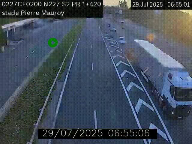 Webcam à hauteur du Stade Pierre Mauroy à Villeneuve d'Ascq sur la N227. Vue orientée vers Mons-en-Baroeul