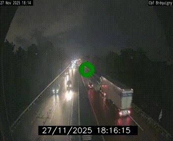 Webcam sur le périphérique de Rennes (N136) à hauteur du quartier Bréquigny, au sud de la ville