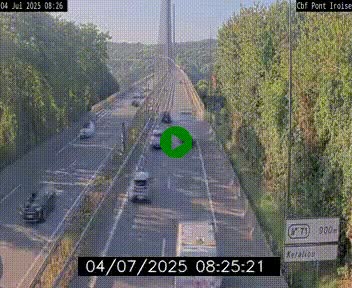 Webcam sur la N165 après le Pont de l'Iroise, à l'entrée de Brest