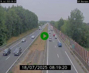 Webcam sur le périphérique de Rennes (N136) à hauteur de Maurepas, au nord de la ville