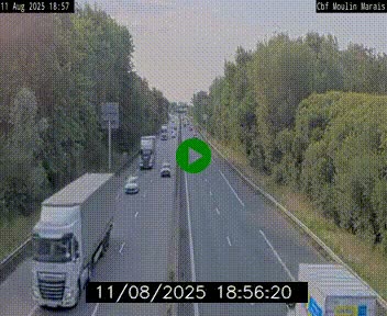 Webcam sur le périphérique de Nantes (N844) entre la Porte de Saint-Luce et la Porte d'Anjou, à l'est de la ville