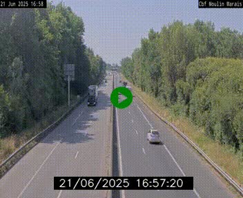 Webcam sur le périphérique de Nantes (N844) entre la Porte de Saint-Luce et la Porte d'Anjou, à l'est de la ville