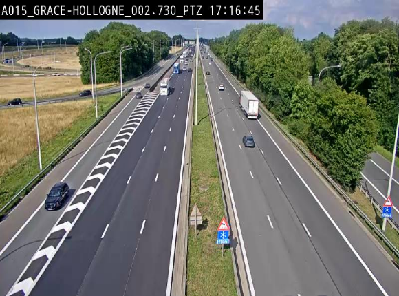 Caméra trafic Belgique - Grâce-Hollogne - E42, jonction avec A604, direction Loncin/Aéroport de Liège -  BK 3.2