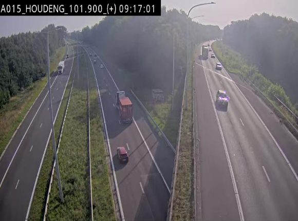 Webcam autoroute Belgique - Houdeng-Goegnies - Jonction E19/E42 direction Tournai/Mons - BK 101.85