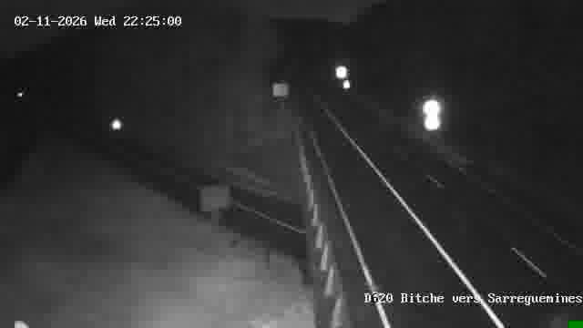 Webcam sur la D620, sur le contournement de Bitche. Vue orientée vers Sarreguemines