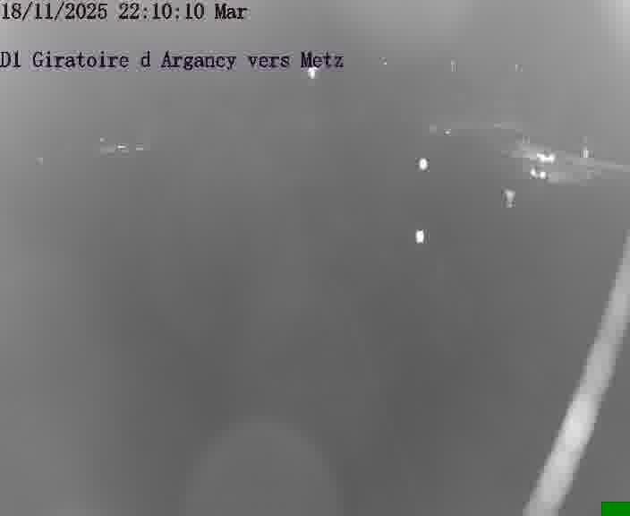 Webcam installée le long de D1 (France) à Argancy, pointée vers Metz, utile pour suivre précisément les conditions de trafic.