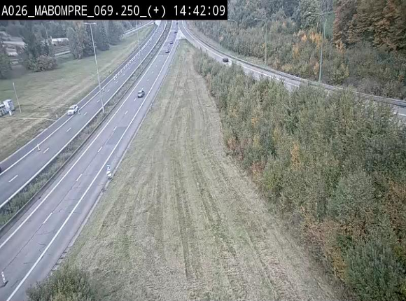 Webcam E25 (A26) à Mabompré. Vue orientée vers le Luxembourg