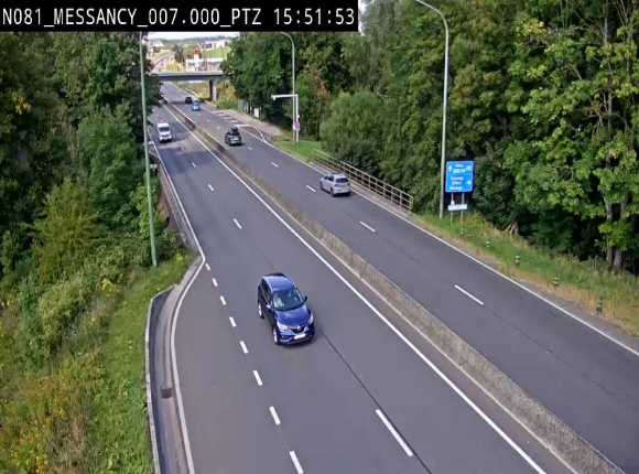 Webcam sur la N81 (E411) à hauteur du Cora Messancy. Vue orientée vers Arlon