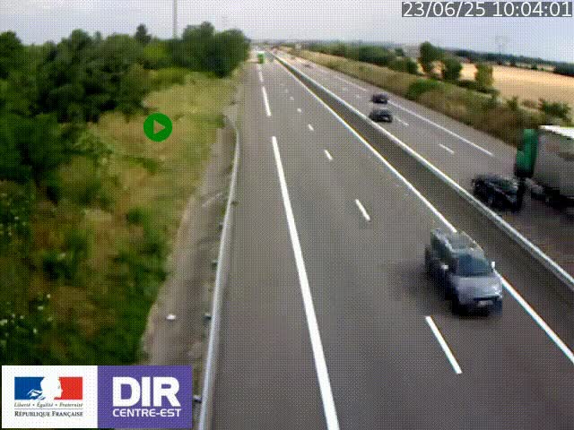 Webcam sur le contournement de Valence, sur la Nationale 7, à la jonction avec la N532, caméra orientée vers Grenoble