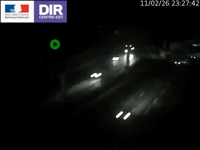 Caméra de circulation routière sur le boulevard périphérique Laurent Bonnevay de Lyon (D383) à hauteur de Bron, avant la jonction avec l'A43. Vue orientée vers l'échangeur