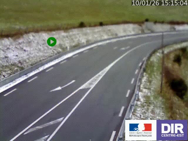 Webcam sur le col Pin Bouchain, vue orientée vers Roanne, en provenance de Lyon sur la nationale 7 (N7)