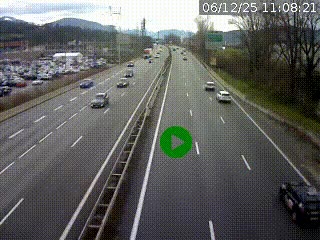 Caméra routière à hauteur des centres commerciaux et de la sortie 14 en direction d'Albertville