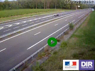 Webcam autoroute sur l'A77 à hauteur de Pouilly-sur-Loire en direction de Nevers