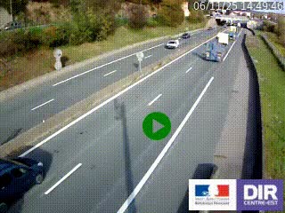 Caméra autoroutière sur l'A47 à hauteur de Givors, a proximité de Lyon. La webcam est orientée vers Lyon