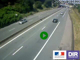 Caméra autoroutière sur l'A47 à hauteur de Givors, a proximité de Lyon. La webcam est orientée vers Lyon