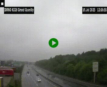 Webcam routière sur N338 à hauteur de Grand-Quevilly en périphérie de Rouen. Vue orientée vers Rouen