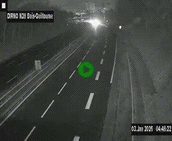 Webcam routière à hauteur de Bois-Guillaume en périphérie de Rouen. Vue orientée vers Rouen