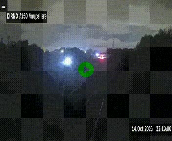 Webcam autoroute A150 à hauteur de La Vaupalière en périphérie de Rouen. Vue orientée vers Rouen