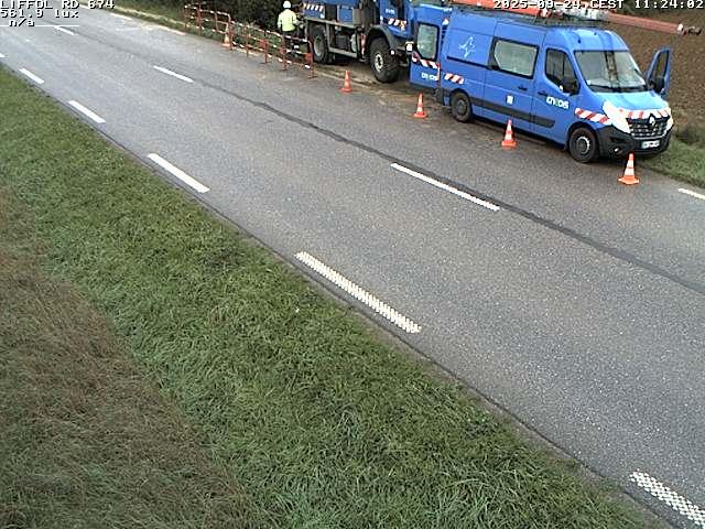 Webcam à Liffol-le-Grand dans le département des Vosges sur la D674 en direction de la Haute-Marne