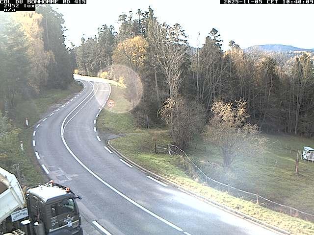 Caméra à proximité du col du Bonhomme sur la D415 à Plainfaing vers l'Alsace