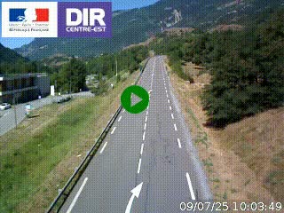 Web cam sur la N90 à Aime, en provenance de Bourg-Saint-Maurice et en direction d'Albertville