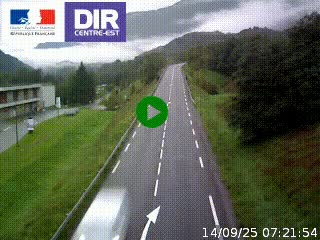 Web cam sur la N90 à Aime, en provenance de Bourg-Saint-Maurice et en direction d'Albertville